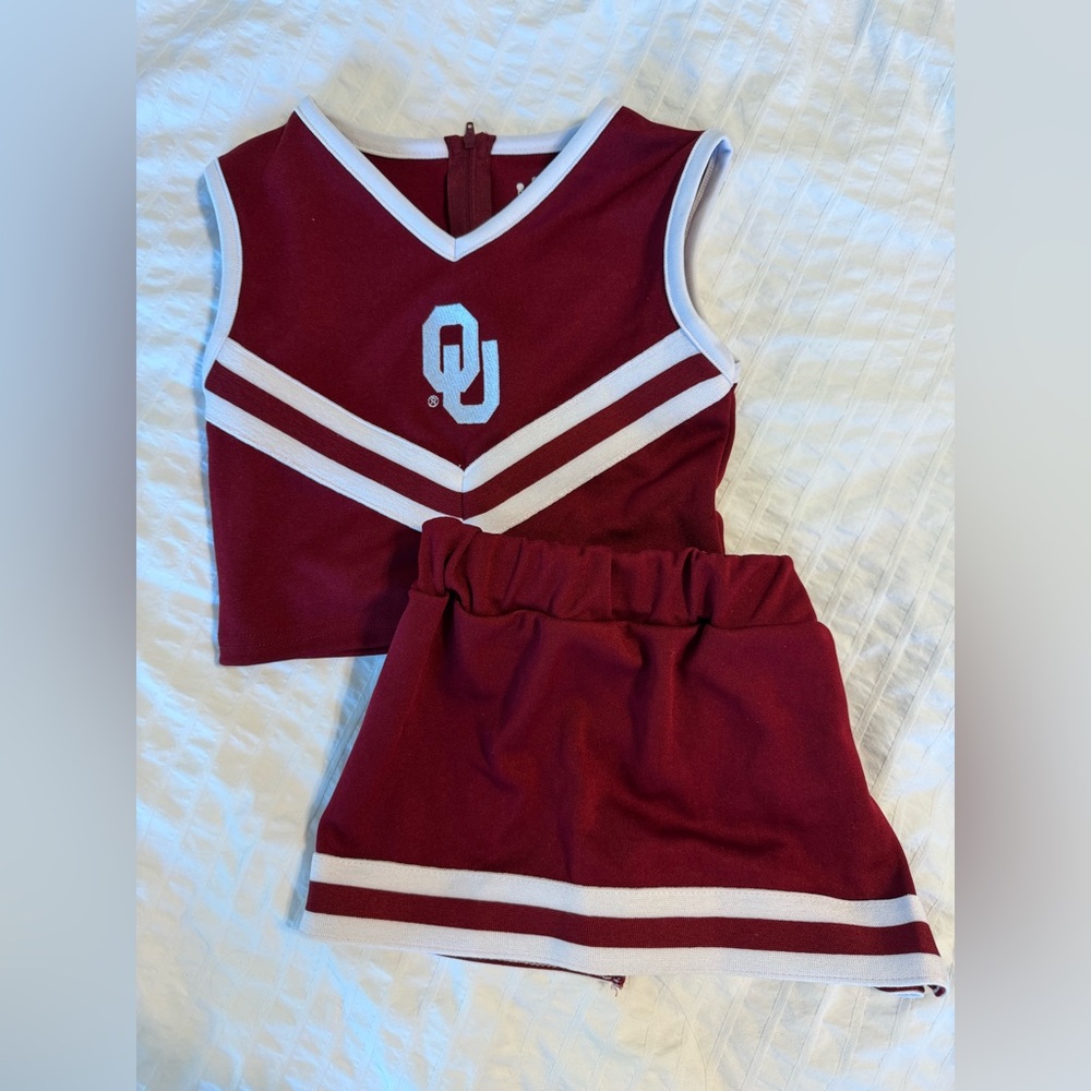 NWOT 3t OU Sooners 2 piece cheer set